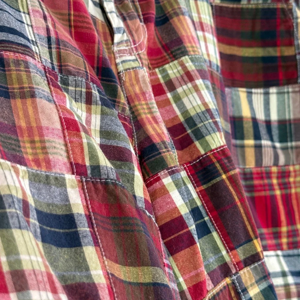 Mens Madras Patchwork Shorts 40 Preppy‎ Nantucket Coastal Ivy League Cape Cod